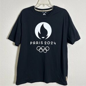 Paris 2024 Olympics Official Merchandise Women’s Black T-Shirt Sz 2XL Cotton